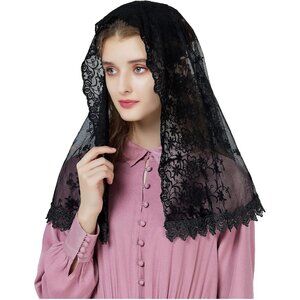 Lace Veil For Church Catholic Cathedral Chapel Mantilla 1st Communion Head Cover